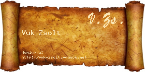 Vuk Zsolt névjegykártya